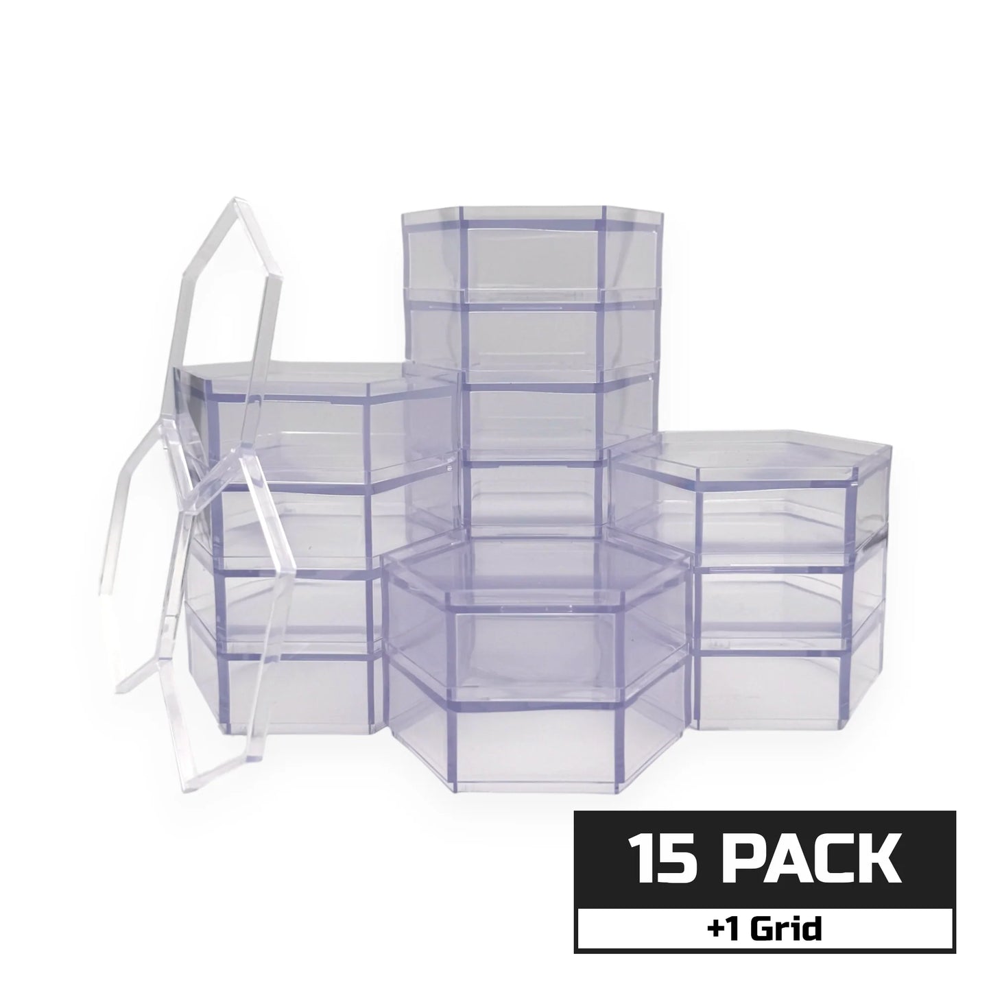 Luna Series: Hexagon Risers - Multi Pack - Grid Included - 1/12 Scale