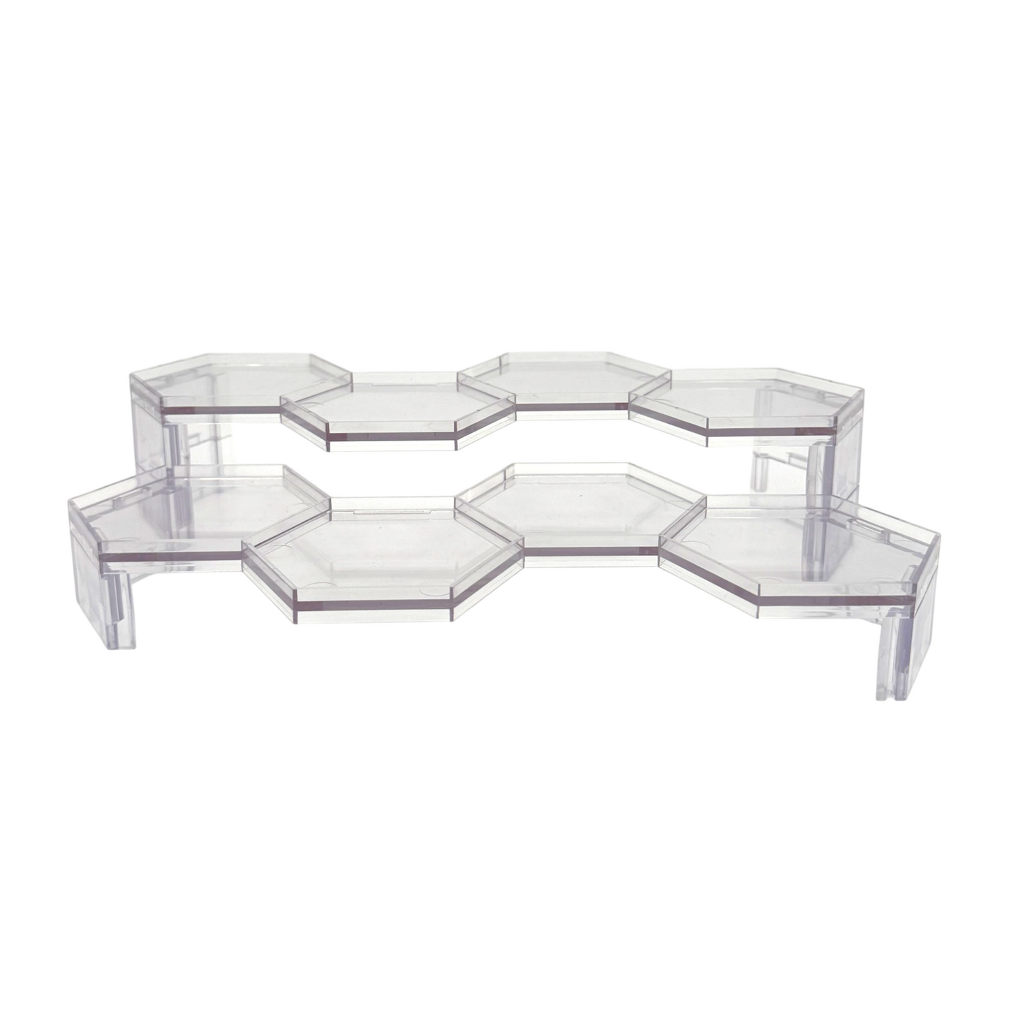Luna Series: Tiered Riser - Multi-Pack - Clear - Action Figure Display Stand