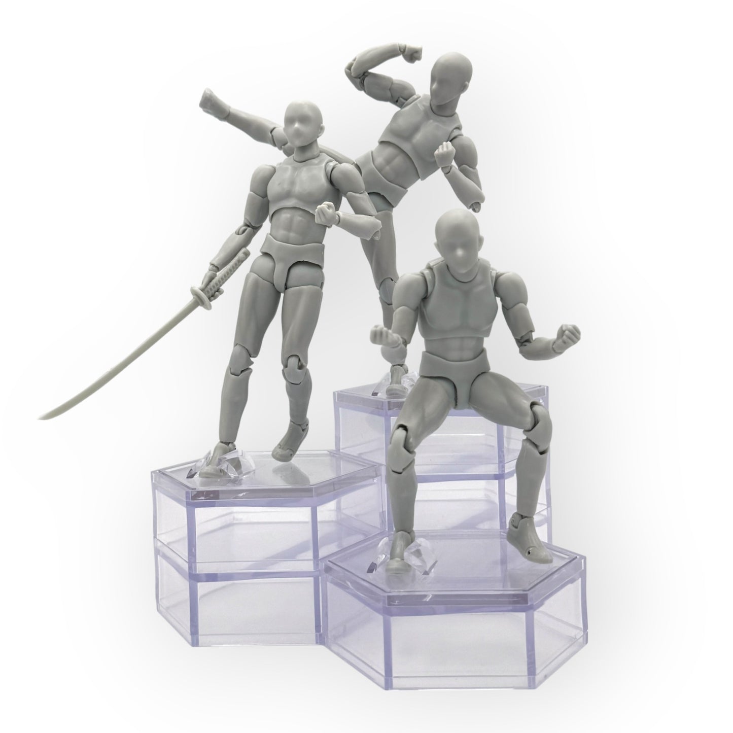 Luna Series: Starter Kit - 6 Risers, 3 Peg-Free Footstands, and 1 Grid - 1/12 Scale