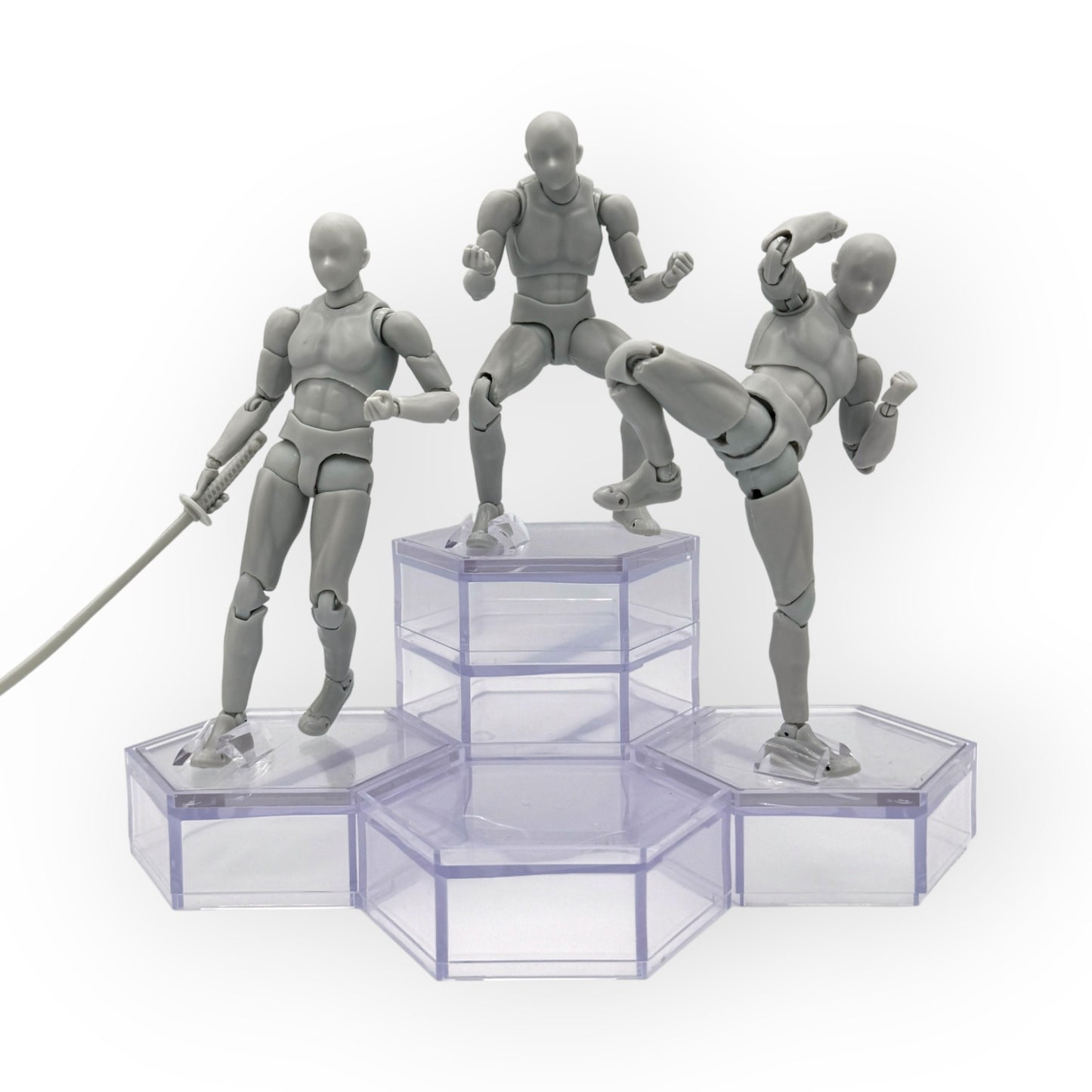 Luna Series: Starter Kit - 6 Risers, 3 Peg-Free Footstands, and 1 Grid - 1/12 Scale