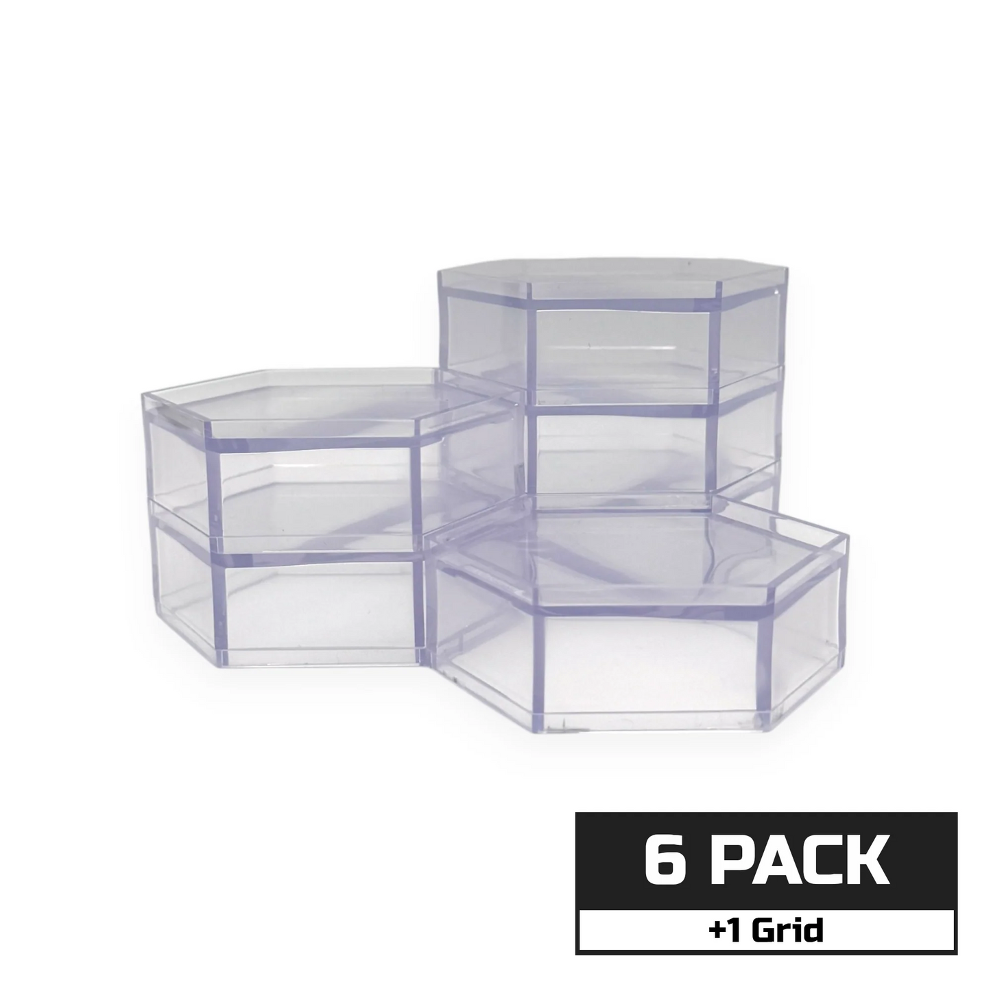 Luna Series: Hexagon Risers - Multi Pack - Grid Included - 1/12 Scale