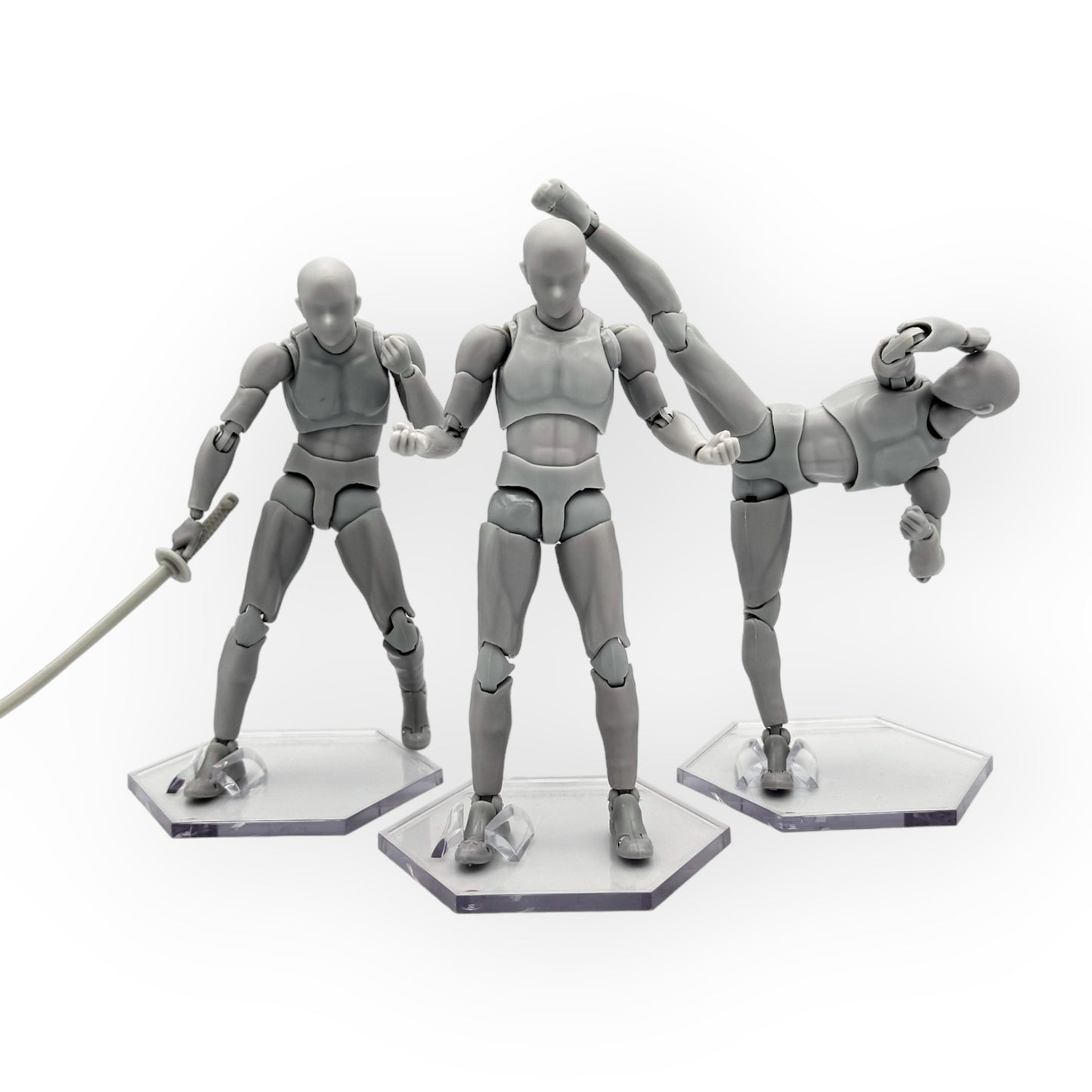 Luna Series: Peg-Free Footstands - 9 Pack - Clear - 1/12 Scale (Designed For 6in Figures)