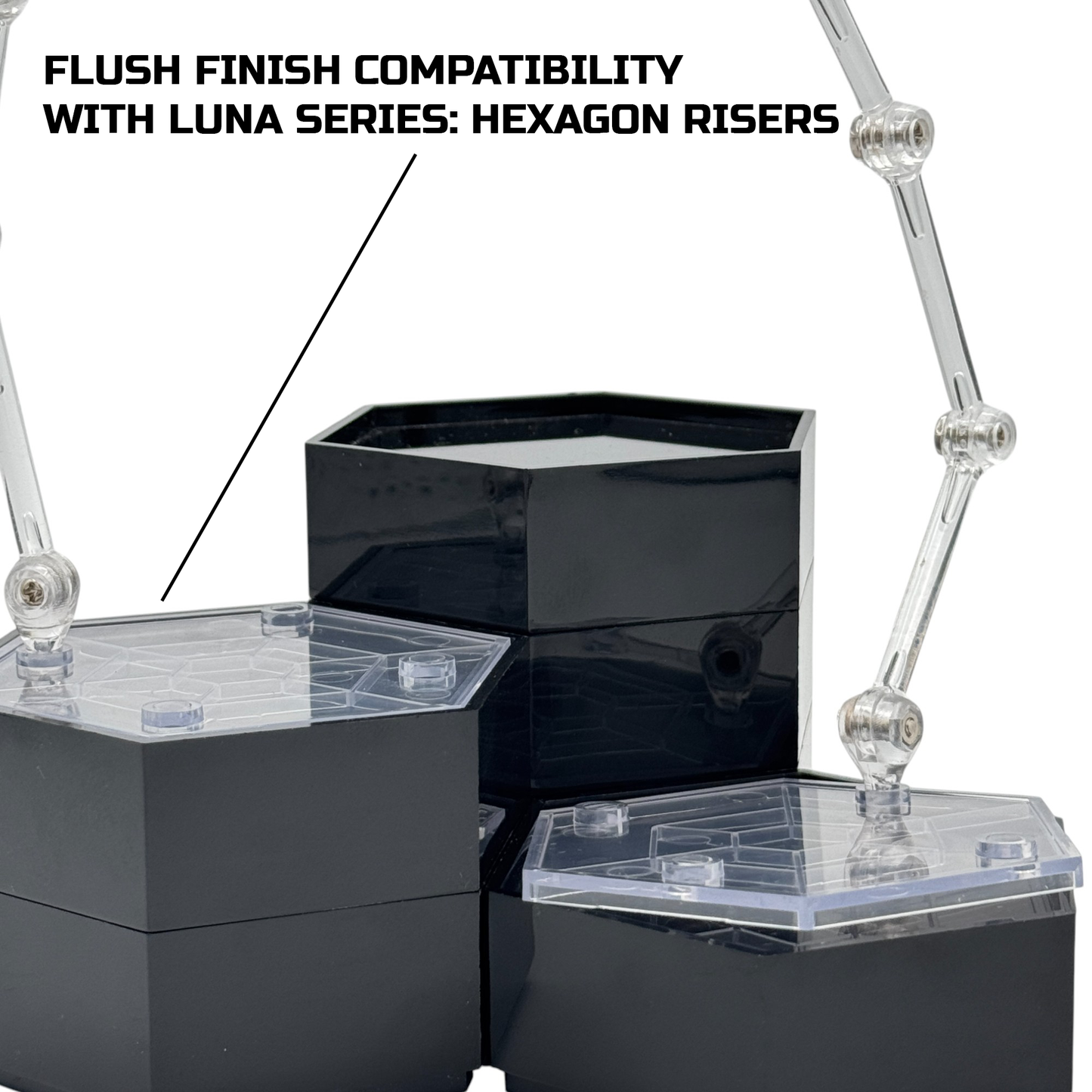 Luna Series: Flight Stands - 3 Pack - Screwdriver Included - Designed For Figures 4in-7in - Premium Posable Action Figure Stands