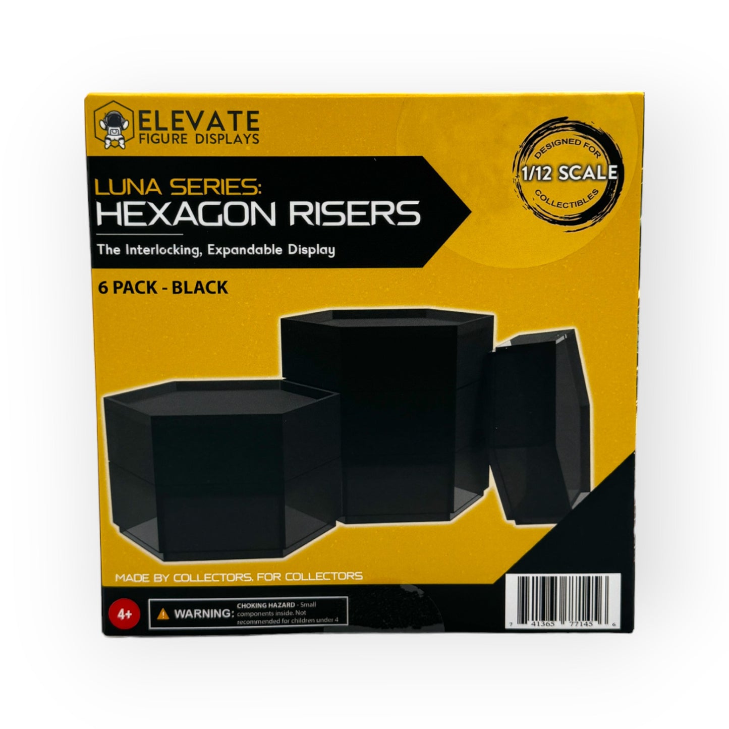 Luna Series: Hexagon Risers - Multi Pack - Grid Included - 1/12 Scale