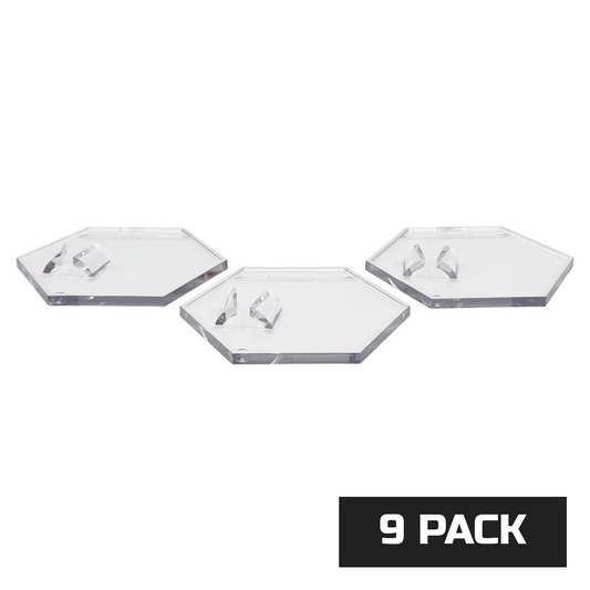 Luna Series: Peg-Free Footstands - 9 Pack - Clear - 1/12 Scale (Designed For 6in Figures)