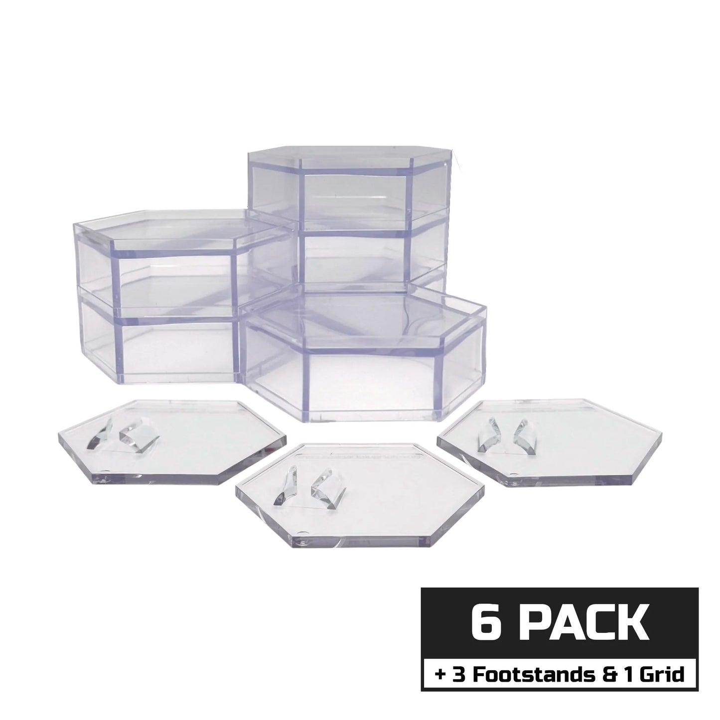 Luna Series: Starter Kit - 6 Risers, 3 Peg-Free Footstands, and 1 Grid - 1/12 Scale