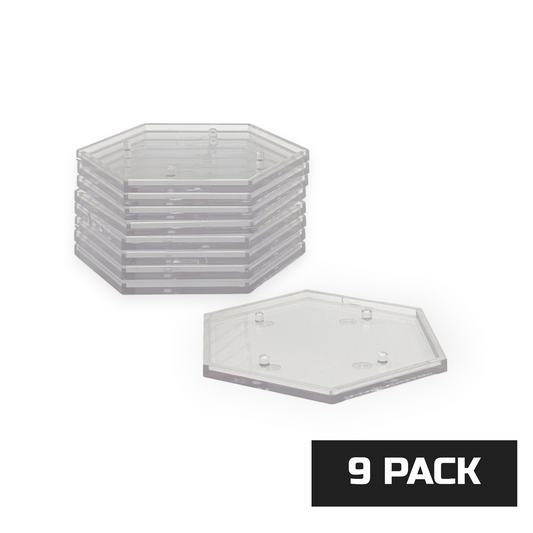 Luna Series: Traditional Peg Footstands - 9 Pack - Clear - 1/12 Scale