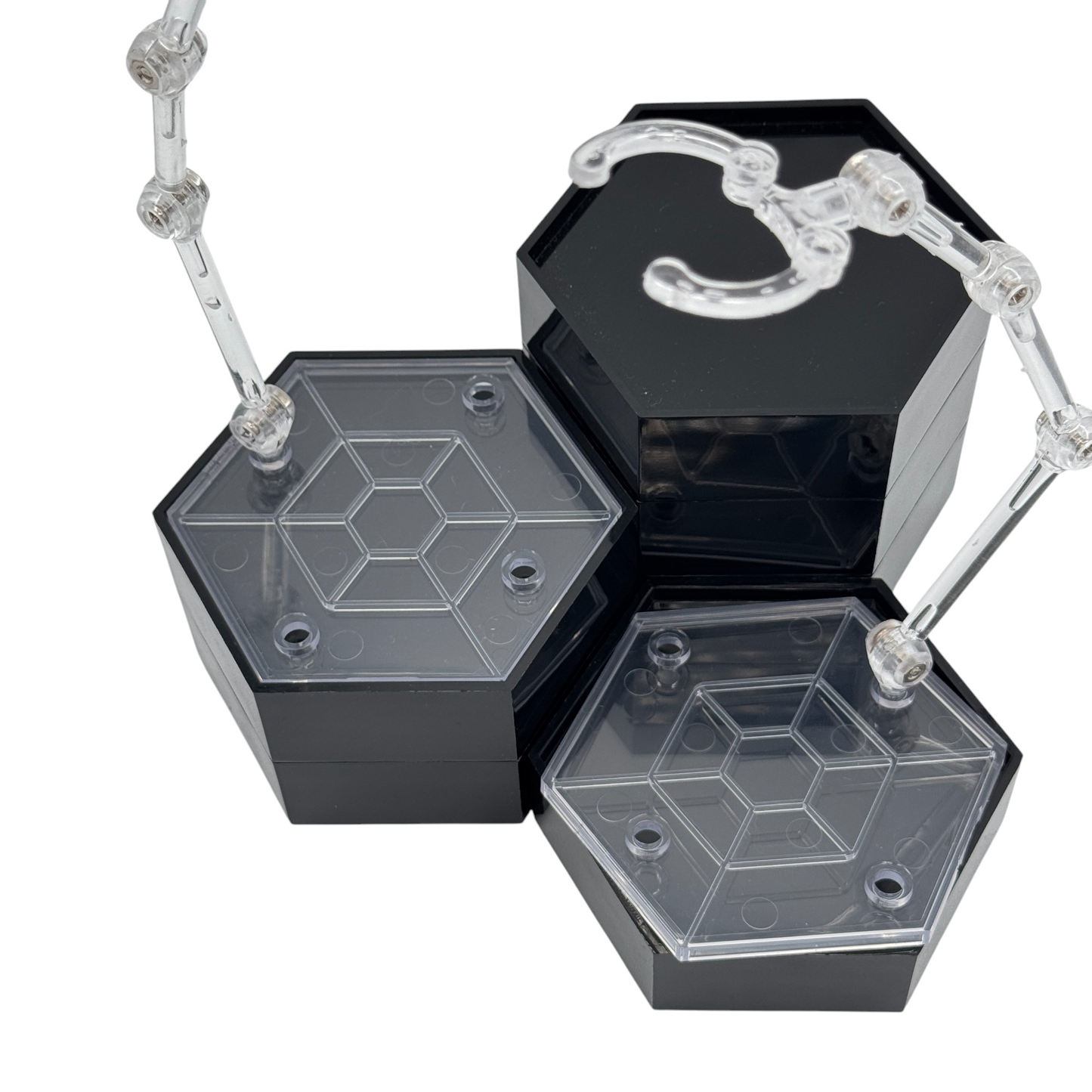 Luna Series: Flight Stands - 3 Pack - Screwdriver Included - Designed For Figures 4in-7in - Premium Posable Action Figure Stands