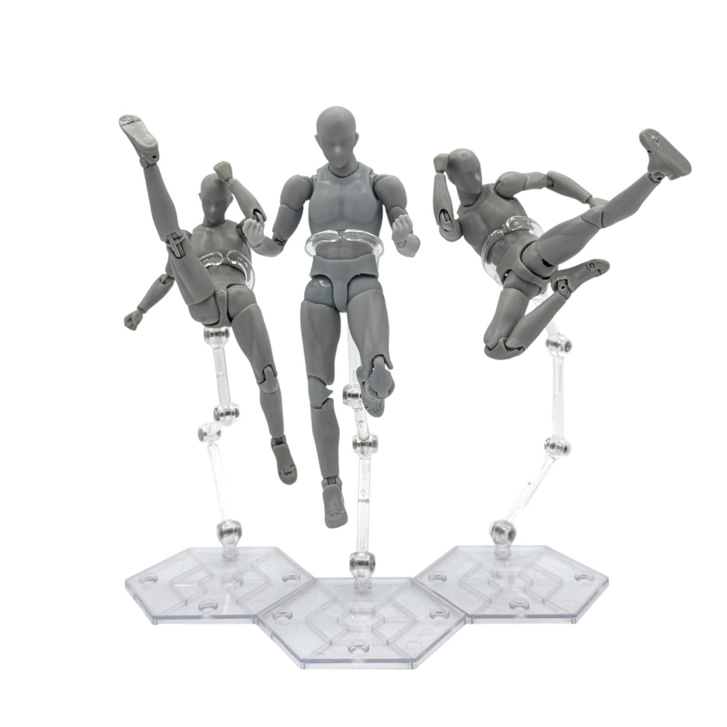 Luna Series: Flight Stands - 3 Pack - Screwdriver Included - Designed For Figures 4in-7in - Premium Posable Action Figure Stands