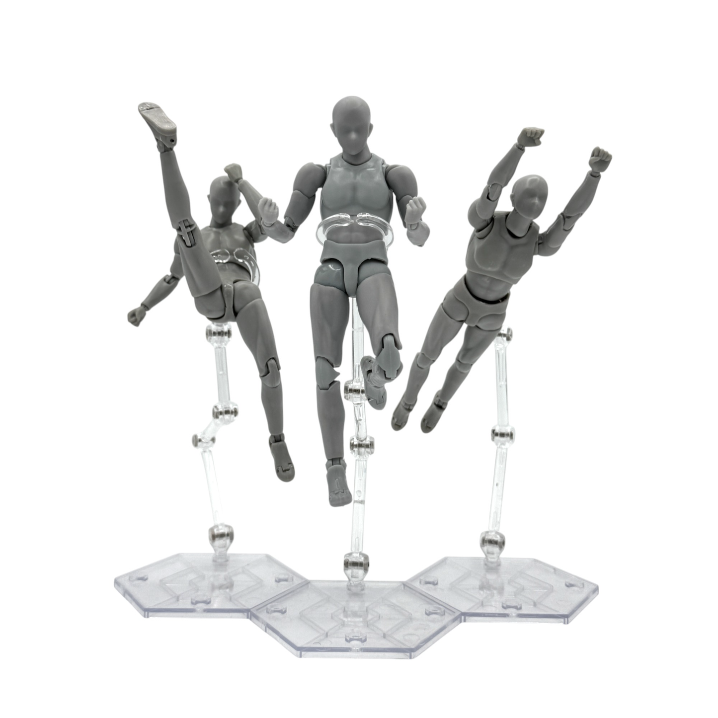 Luna Series: Flight Stands - 3 Pack - Screwdriver Included - Designed For Figures 4in-7in - Premium Posable Action Figure Stands