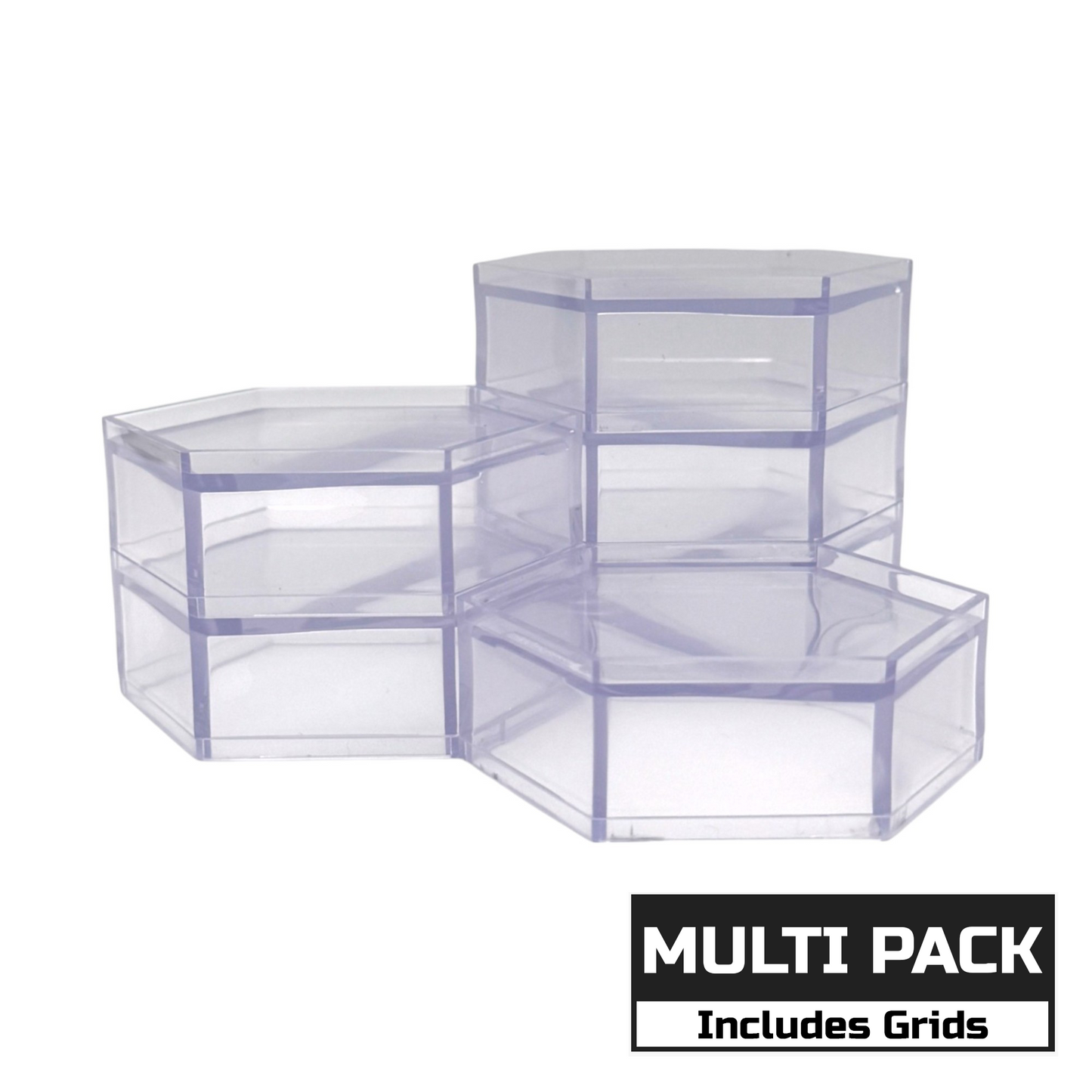 Luna Series: Hexagon Risers - Multi Pack - Grid Included - 1/12 Scale