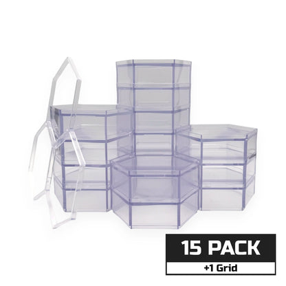 Luna Series: Stackable Risers - Multi Pack - Grid Included - Designed for Figures 4in-7in