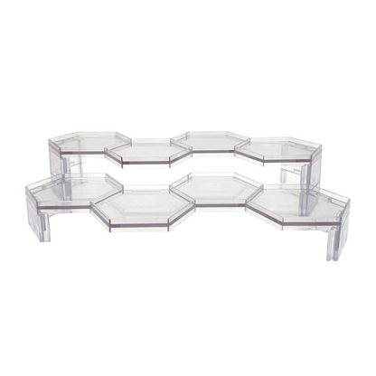 Luna Series: Tiered Riser - Multi-Pack - Clear - Action Figure Display Stand