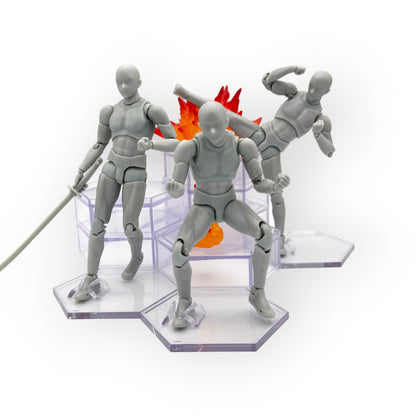 Luna Series: Starter Kit - 6 Risers, 3 Peg-Free Footstands, and 1 Grid - 1/12 Scale