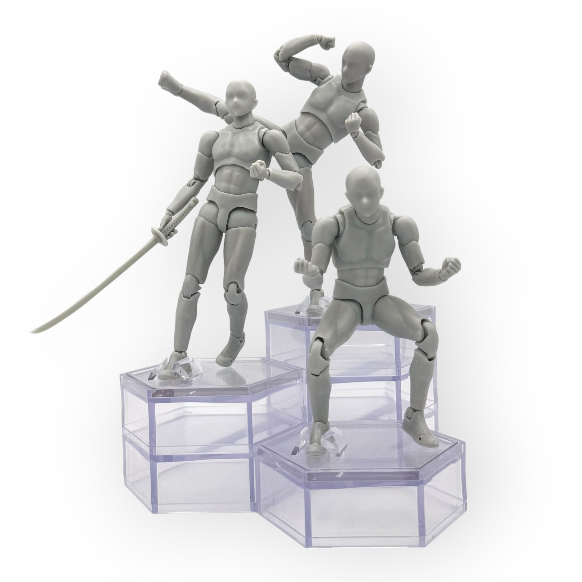 Luna Series: Hexagon Risers - Multi Pack - Grid Included - 1/12 Scale