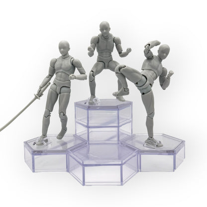 Luna Series: Starter Kit - 6 Risers, 3 Peg-Free Footstands, and 1 Grid - 1/12 Scale