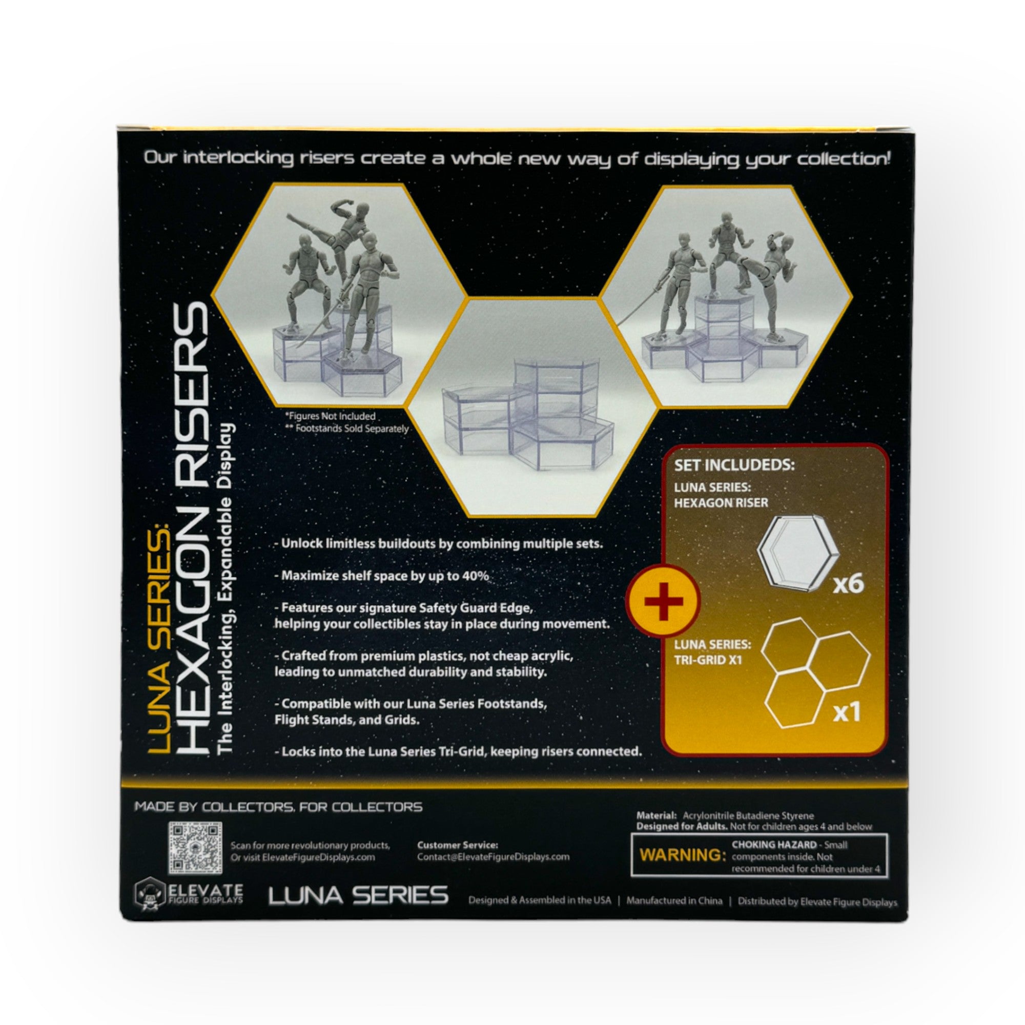 Hexagon Risers Starter Kit - Risers, Footstands, & Grid - 1/12 Scale ...