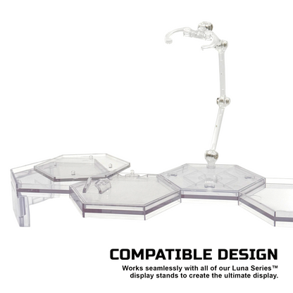 Luna Series: Tiered Riser - Multi-Pack - Clear - Action Figure Display Stand