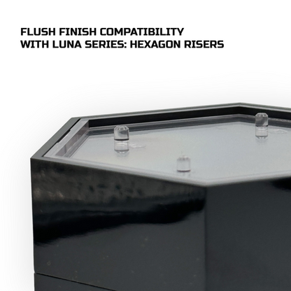 Luna Series: Multi-Sized Peg Footstands - Clear - Designed for Figures 4in-7in