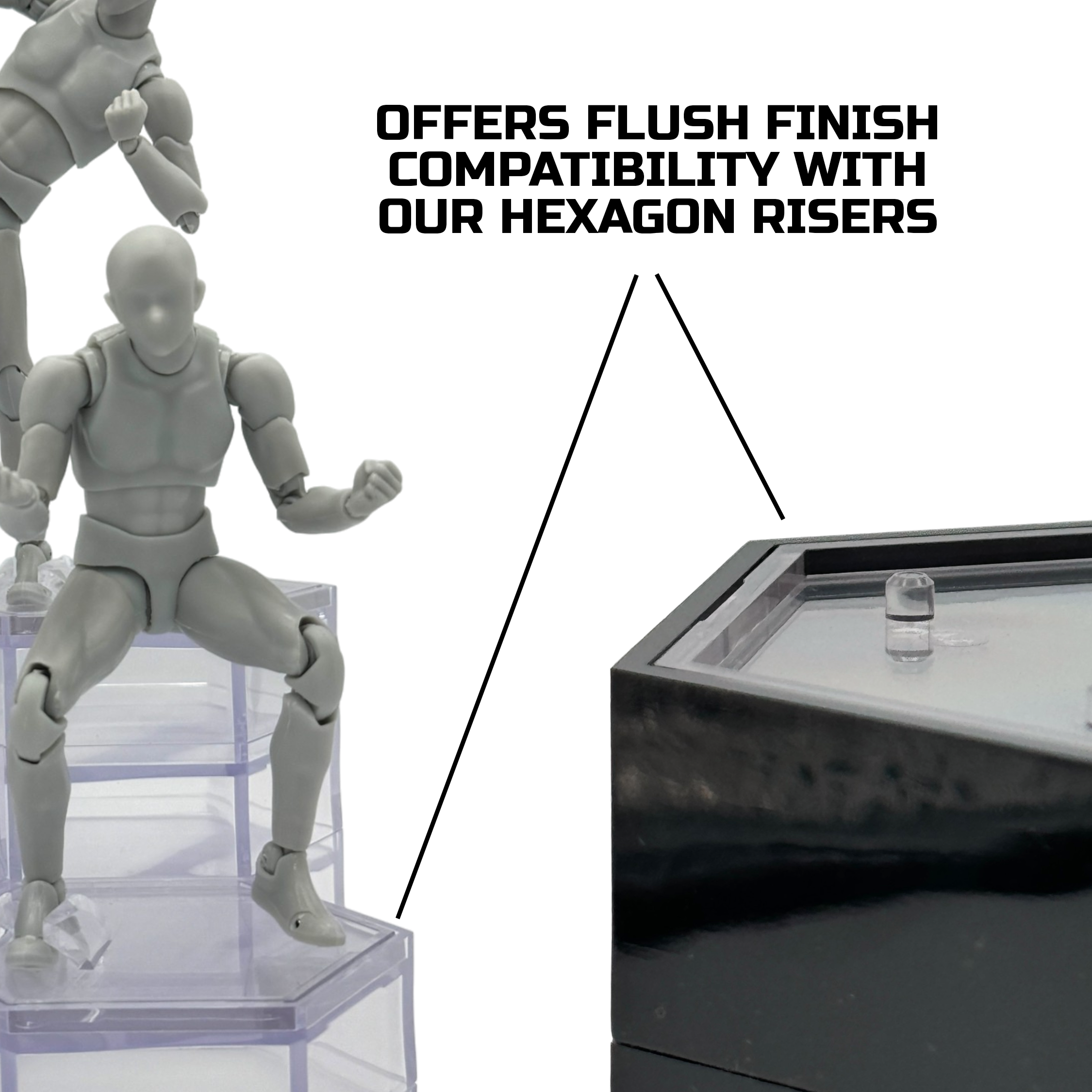 Luna Series: Peg-Free Footstands (9-Pack) - Clear - 1/12 & 1/10 Scale