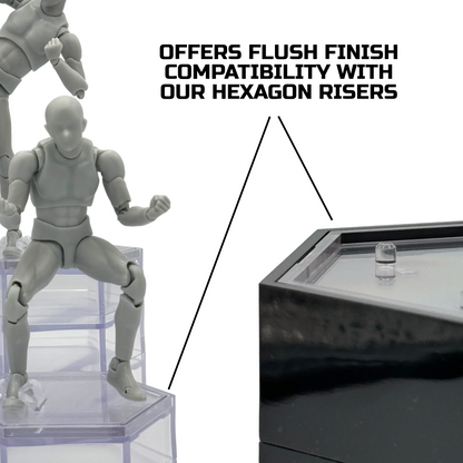 Luna Series: Peg-Free Footstands (9-Pack) - Clear - 1/12 & 1/10 Scale