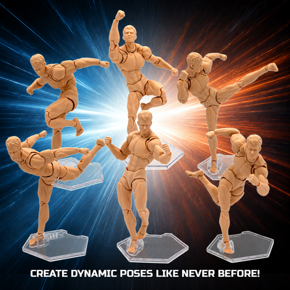 Luna Series: Peg-Free Footstands (9-Pack) - Clear - 1/12 & 1/10 Scale
