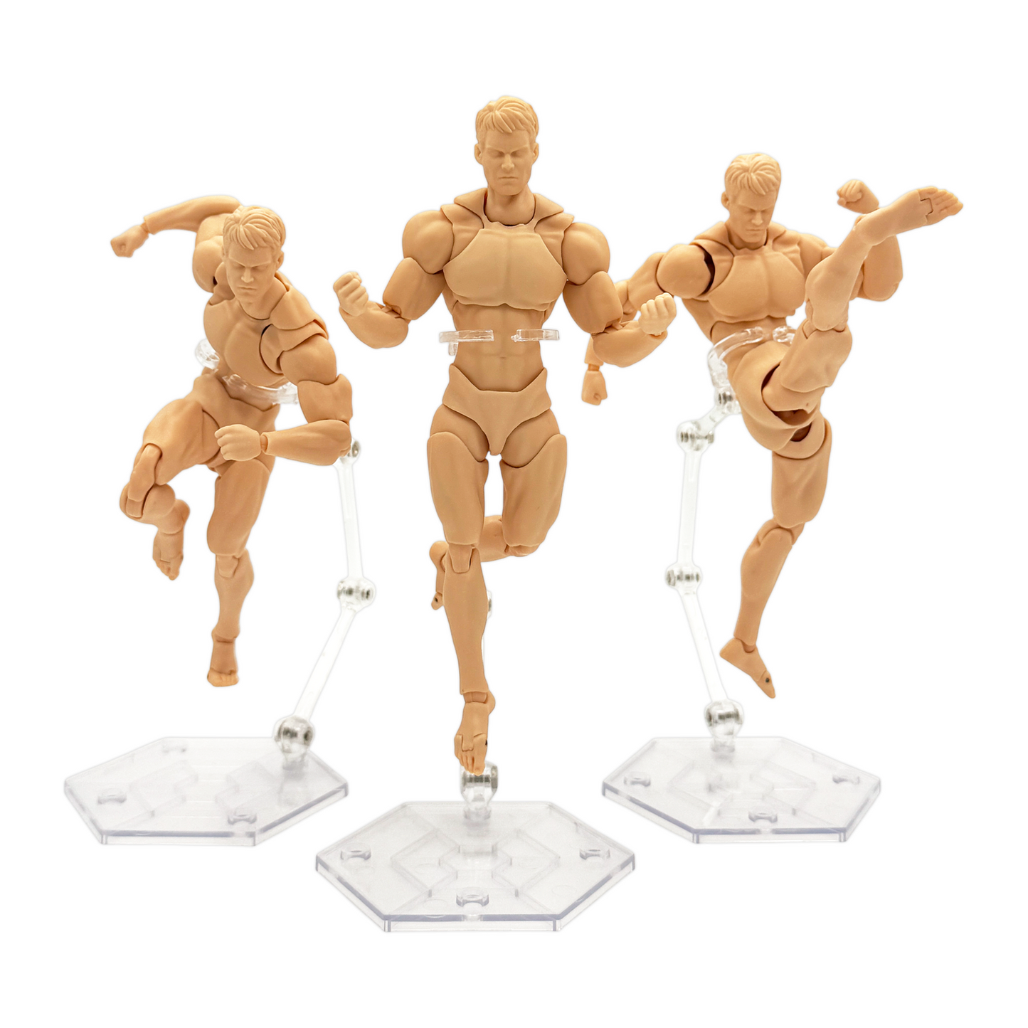 Luna Series: Poseable Flight Stands - Screwdriver Included - Designed For Figures 4in-7in - Articulated Stands
