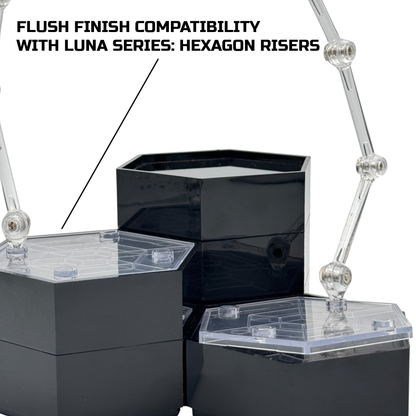 Luna Series: Poseable Flight Stands - Screwdriver Included - Designed For Figures 4in-7in - Articulated Stands