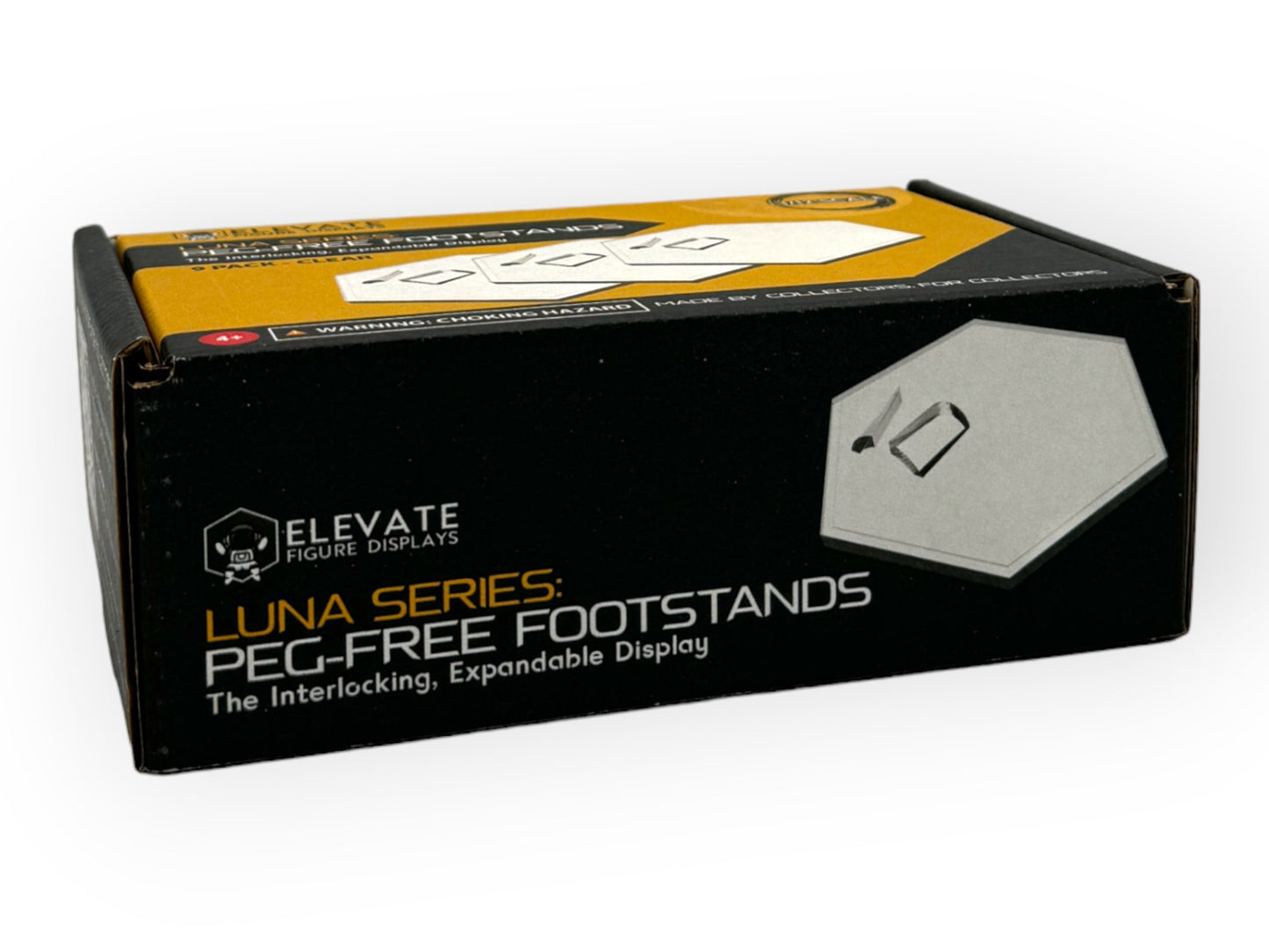 Luna Series: Peg-Free Footstands - (9 Pack) - Clear - 1/12 Scale (Designed For 6in Figures)