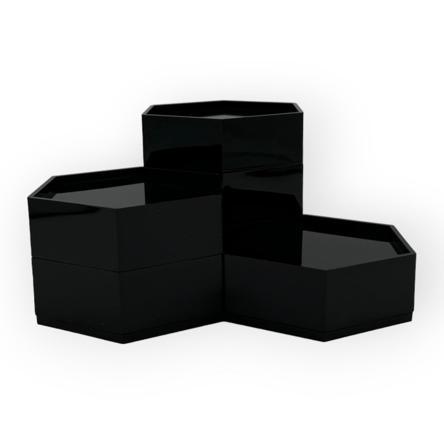 Luna Series: Hexagon Risers - 6 Pack - Grid Included - 1/12 Scale