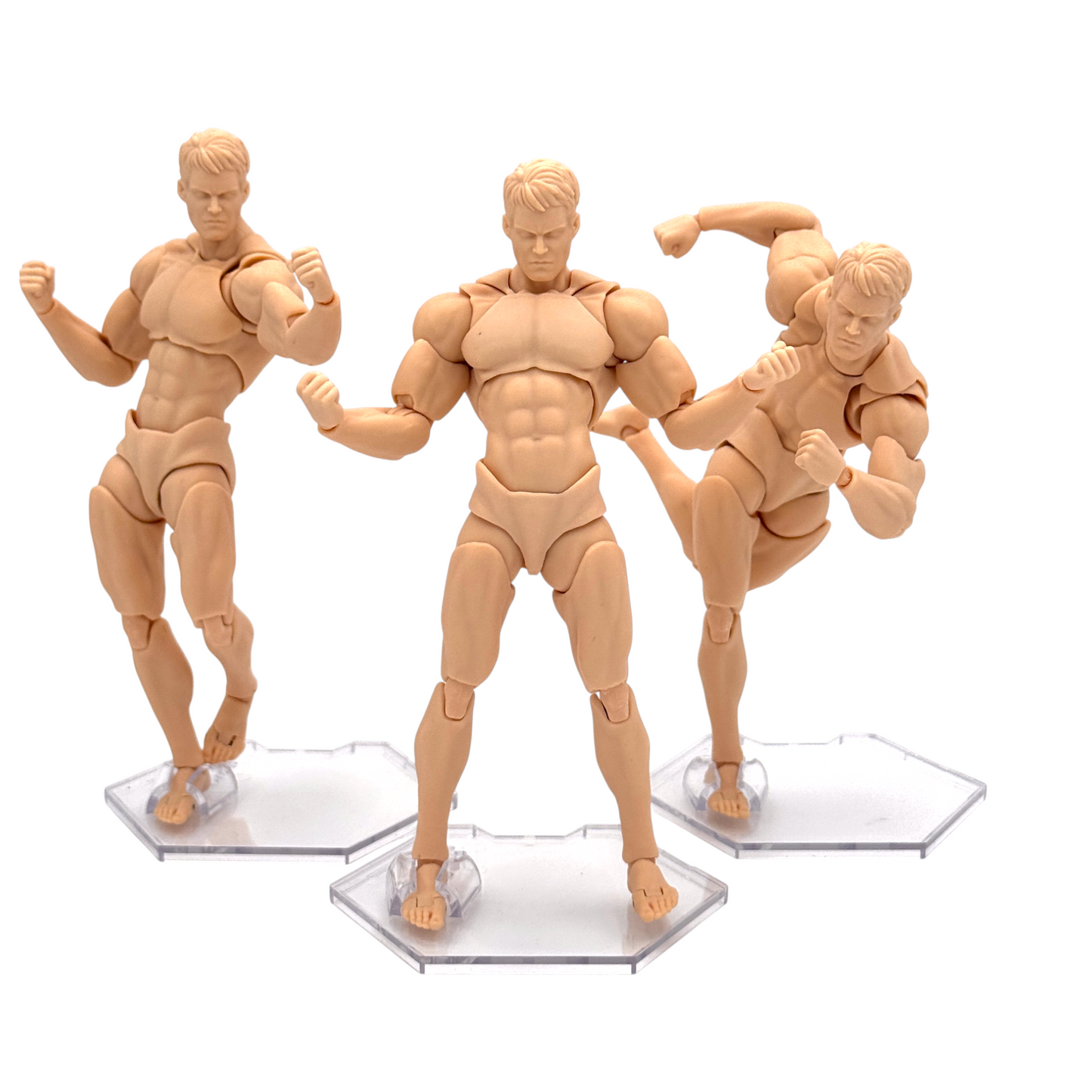 Luna Series: Peg-Free Footstands - Clear - 1/12 & 1/10 Scale (Designed For Figures 4in-7in)