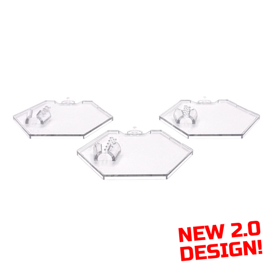 Luna Series: Peg-Free Footstands - Clear - 1/12 & 1/10 Scale (Designed For Figures 4in-7in)