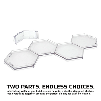 Luna Series: Tiered Riser - Multi-Pack - Clear - Action Figure Display Stand