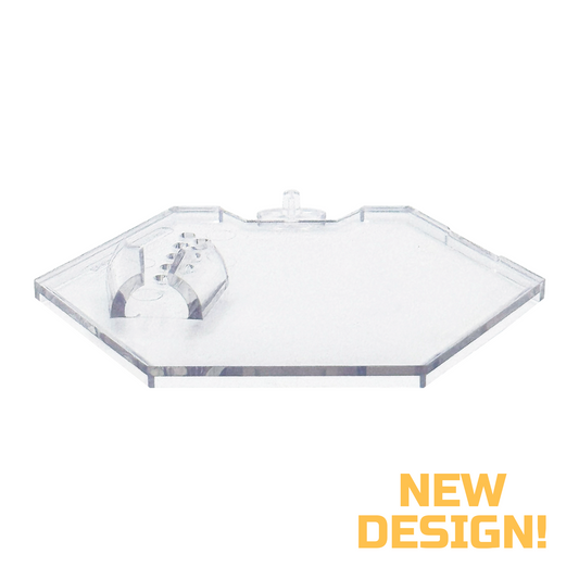 Luna Series: Peg-Free Footstands - Clear - Designed for Figures 4in-7in