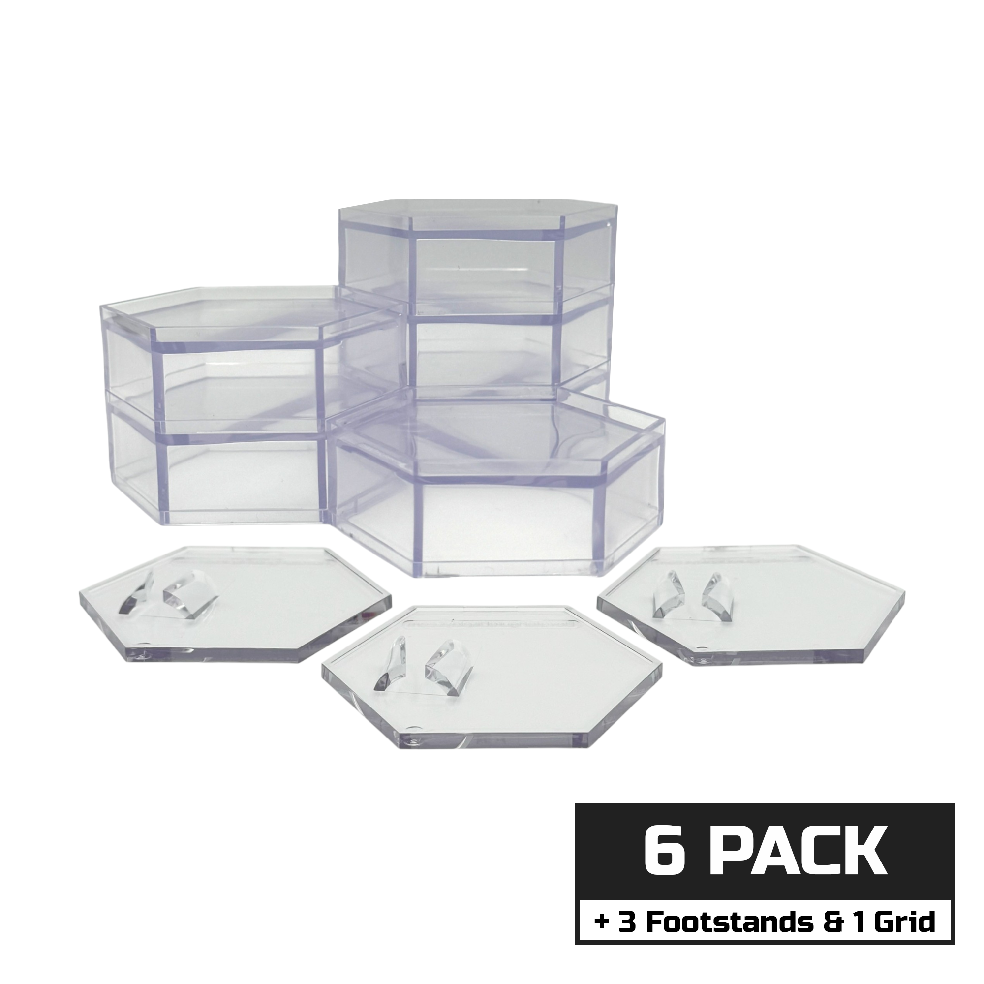 Hexagon Risers Starter Kit - Risers, Footstands, & Grid - 1/12 Scale ...