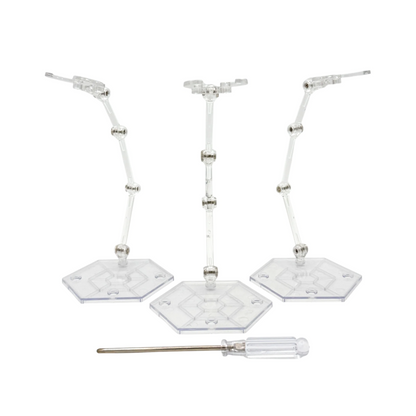 Luna Series: Poseable Flight Stands - Screwdriver Included - Designed For Figures 4in-7in - Articulated Stands