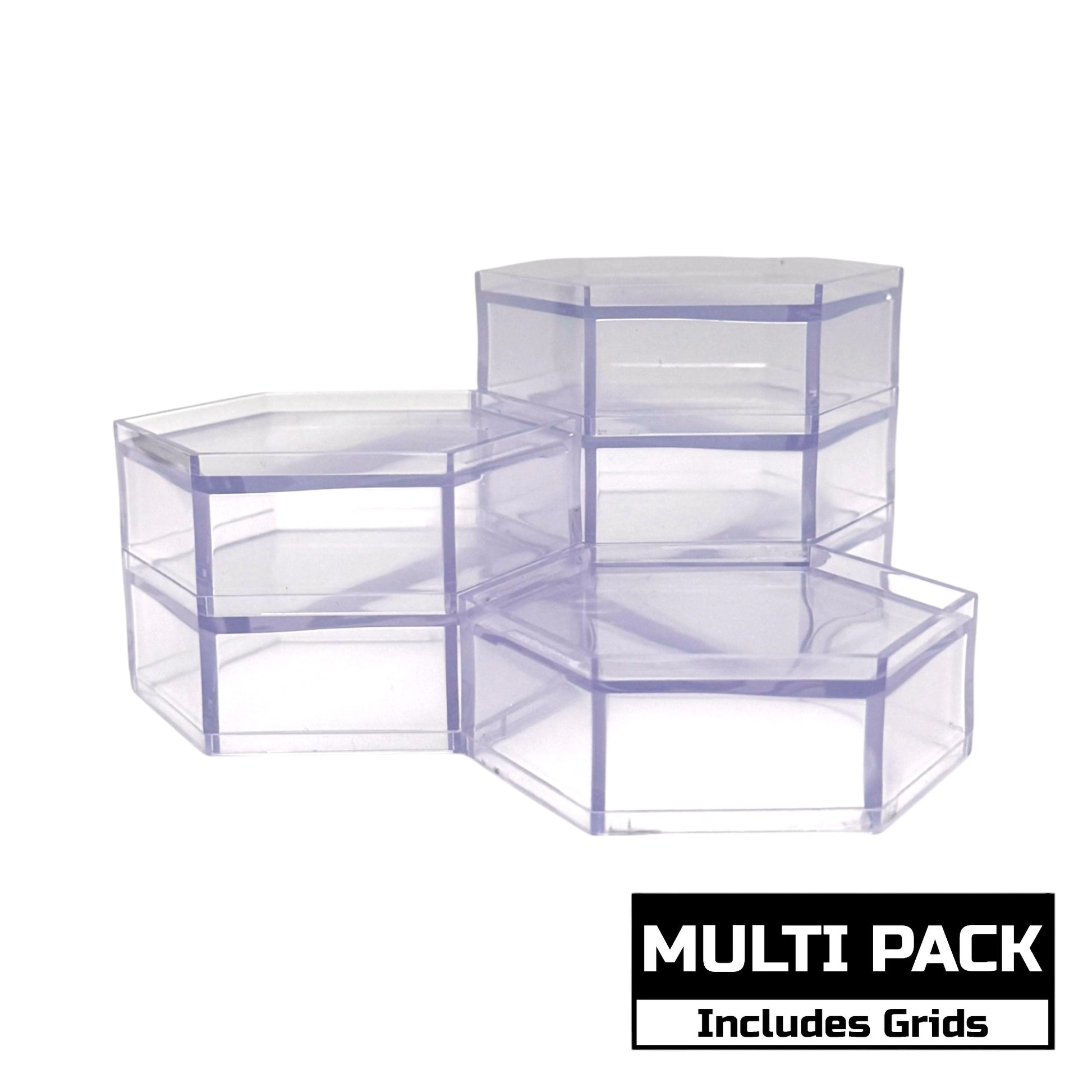Luna Series: Hexagon Risers - Multi Pack - Grid Included - 1/12 Scale