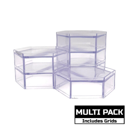 Luna Series: Stackable Risers - Multi Pack - Grid Included - Designed for Figures 4in-7in