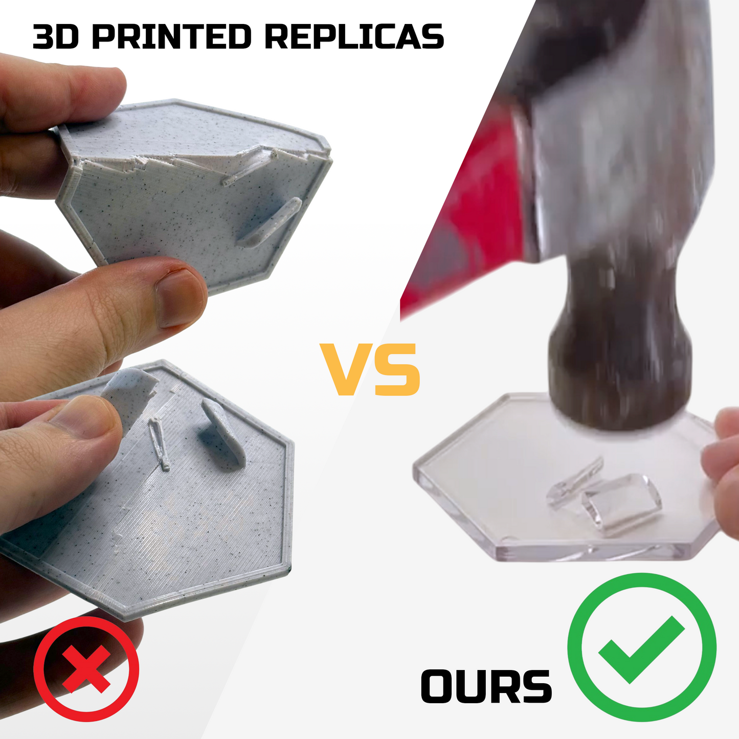 Luna Series: Peg-Free Footstands - Clear - 1/12 & 1/10 Scale (Designed For Figures 4in-7in)