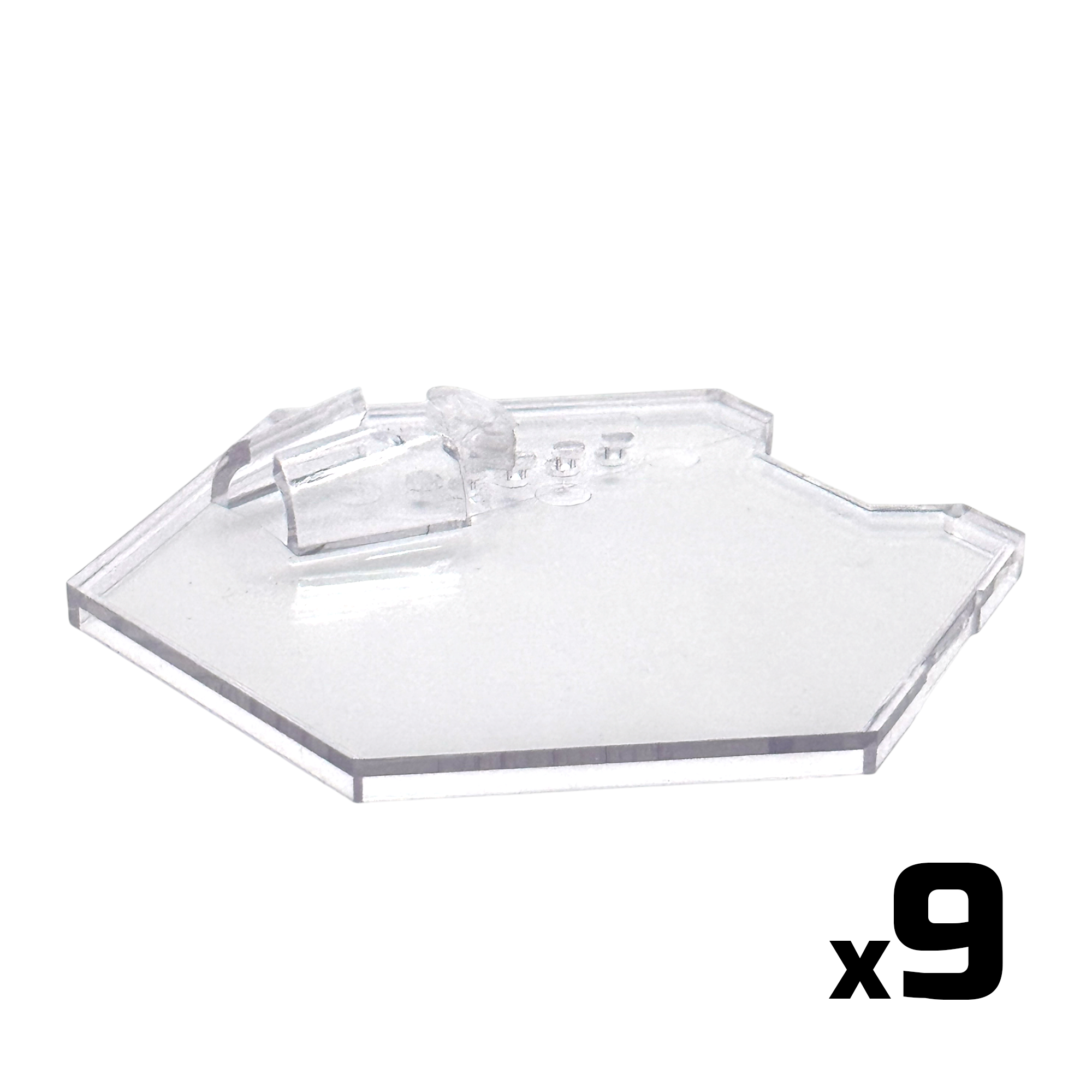 Luna Series: Peg-Free Footstands (9-Pack) - Clear - 1/12 & 1/10 Scale