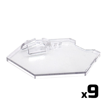 Luna Series: Peg-Free Footstands (9-Pack) - Clear - 1/12 & 1/10 Scale